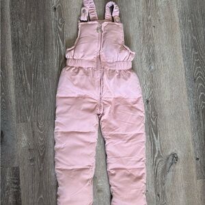 Snow Bib Overalls for toddler girl- 5T pink